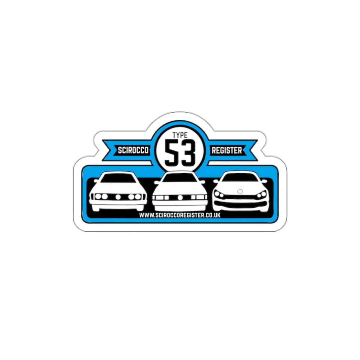 Type 53 3 Car Logo Sticker Scirocco Register