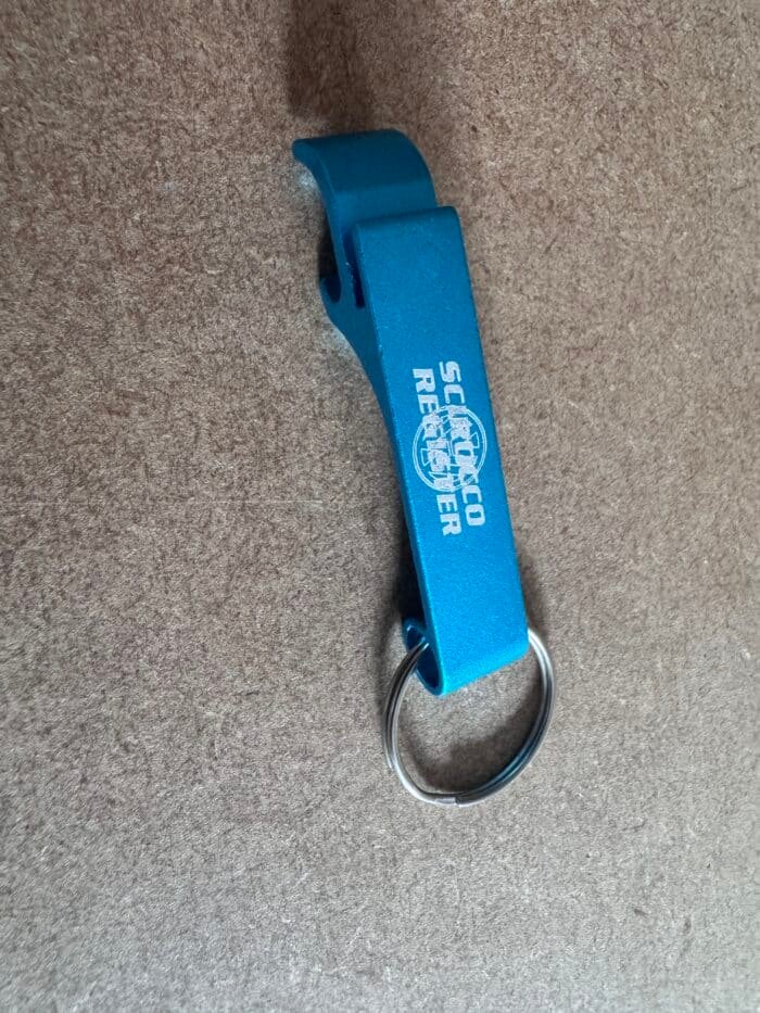 Metal Keyring - Bottle Opener Blue
